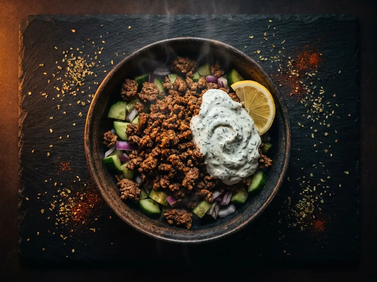 Greek Beef Bowl